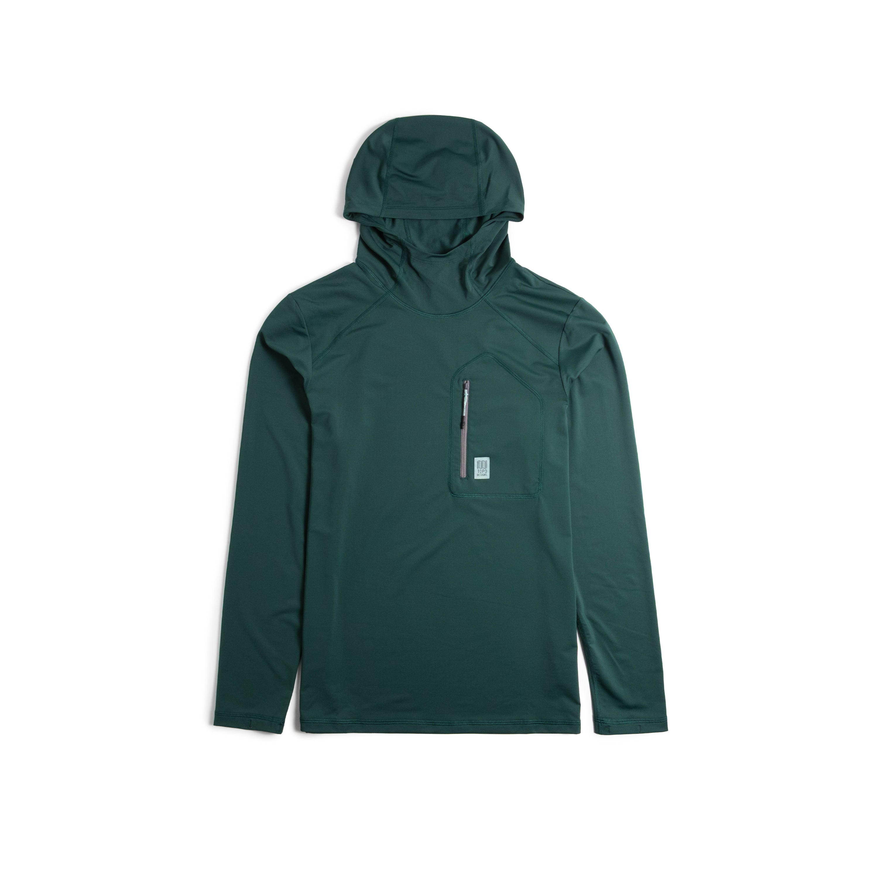 Sun Hoodie Mens Dark Pine
