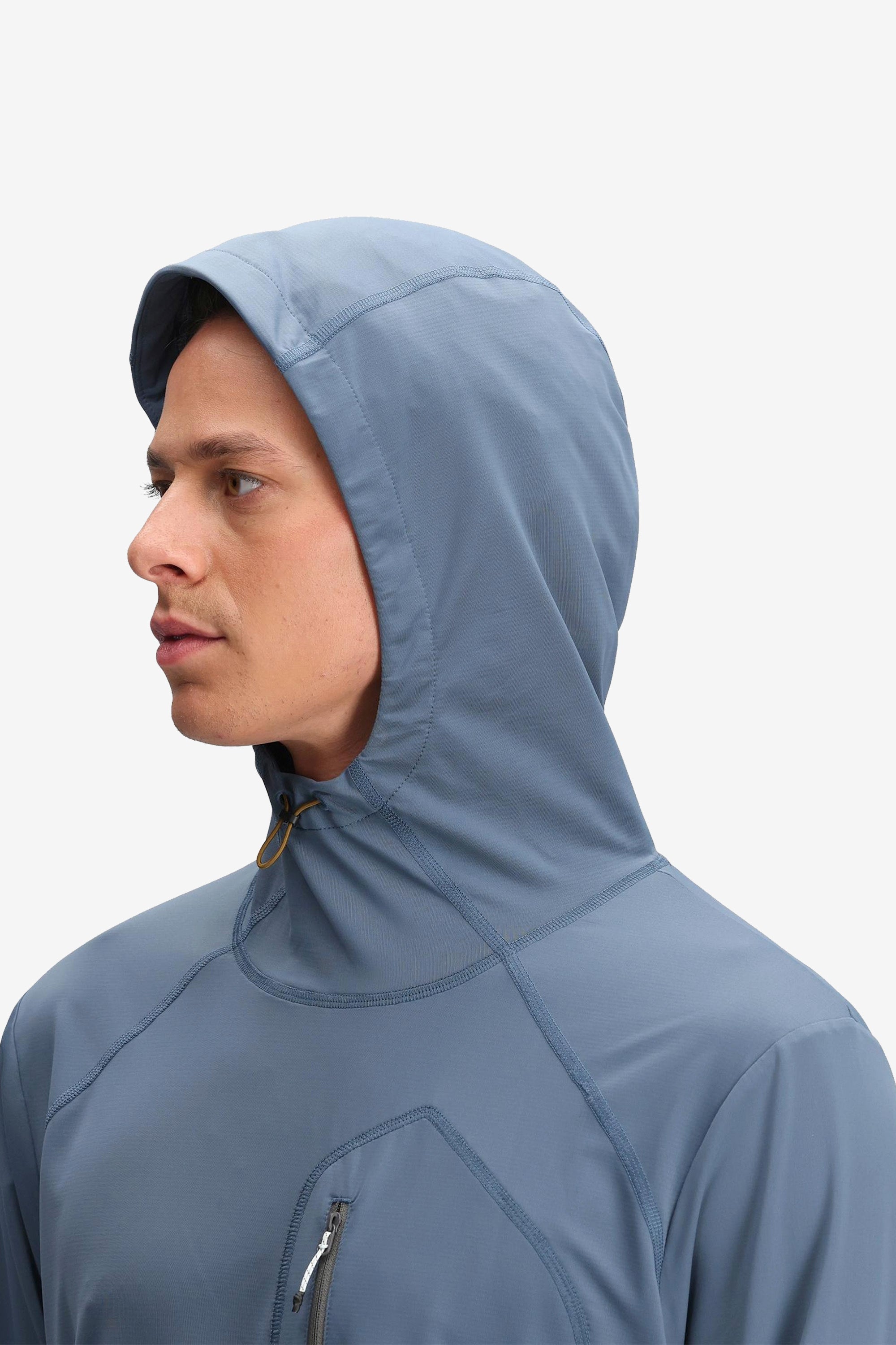 Sun Hoodie Mens Stone Blue
