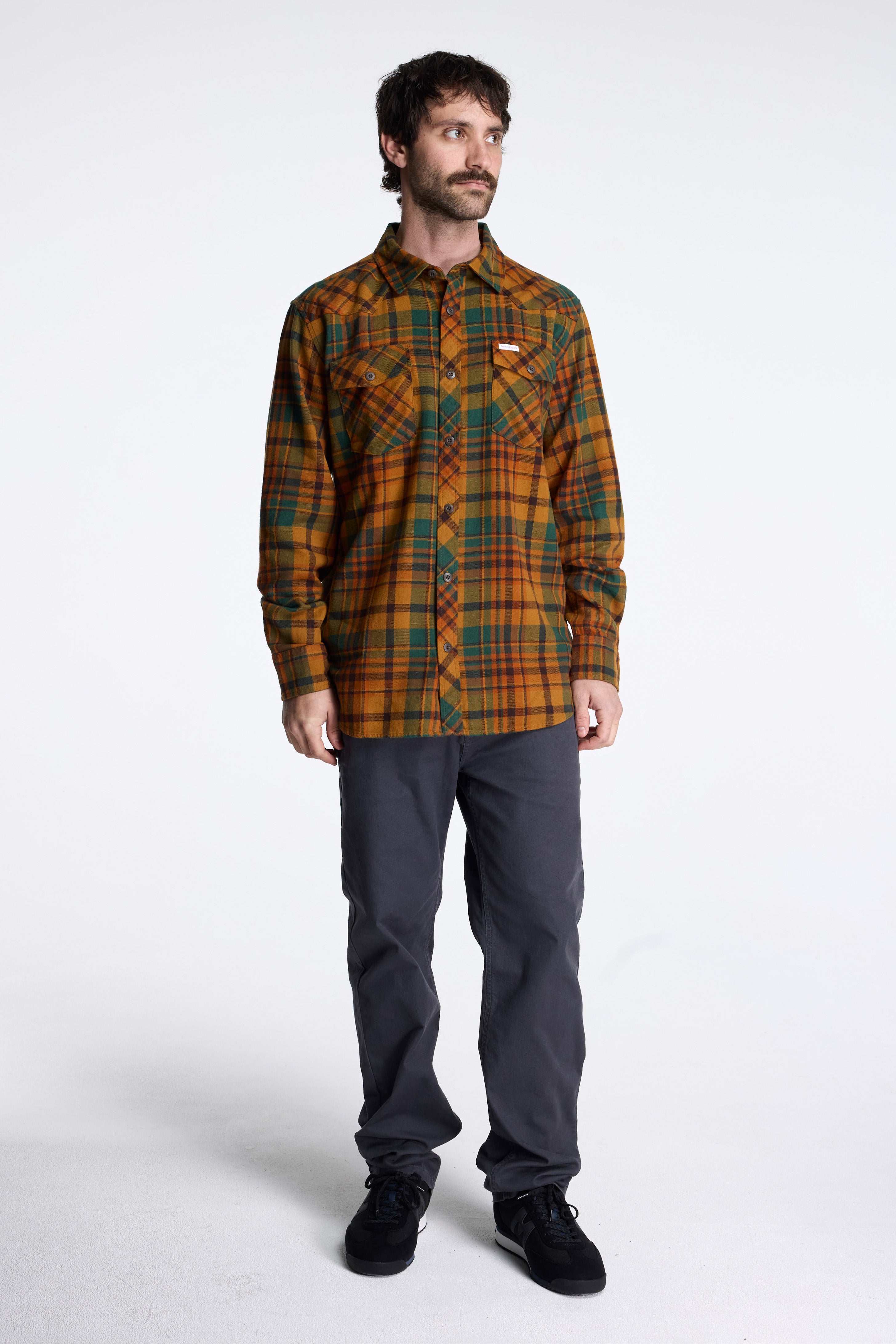 Mountain Shirt Long Sleeve Mens Chai Multi