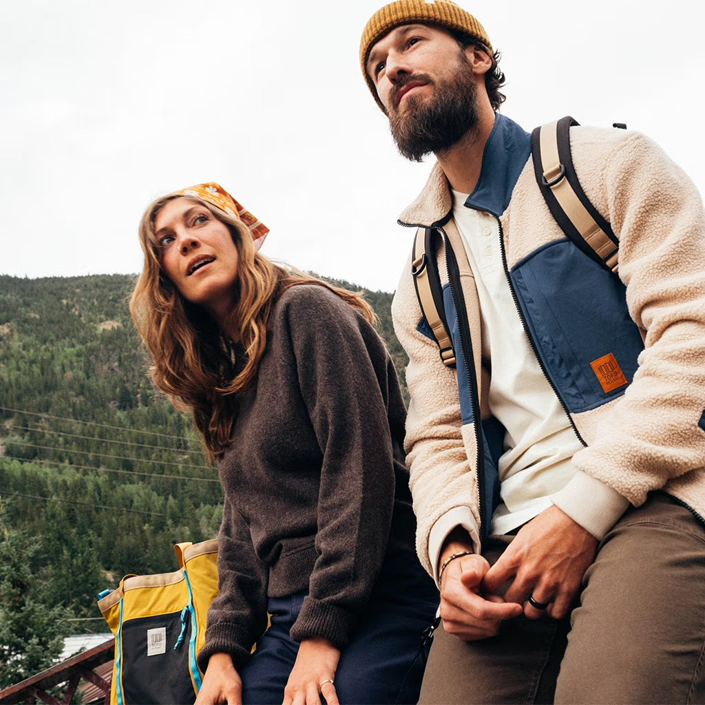 Summit Rise Full Zip Jacket Mens Oatmeal/Pond Blue