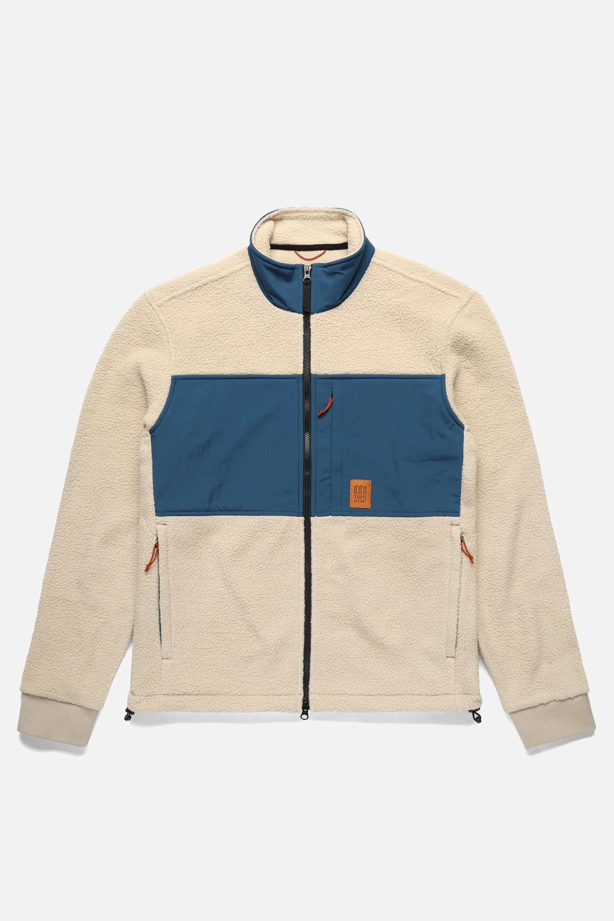 Summit Rise Full Zip Jacket Mens Oatmeal/Pond Blue