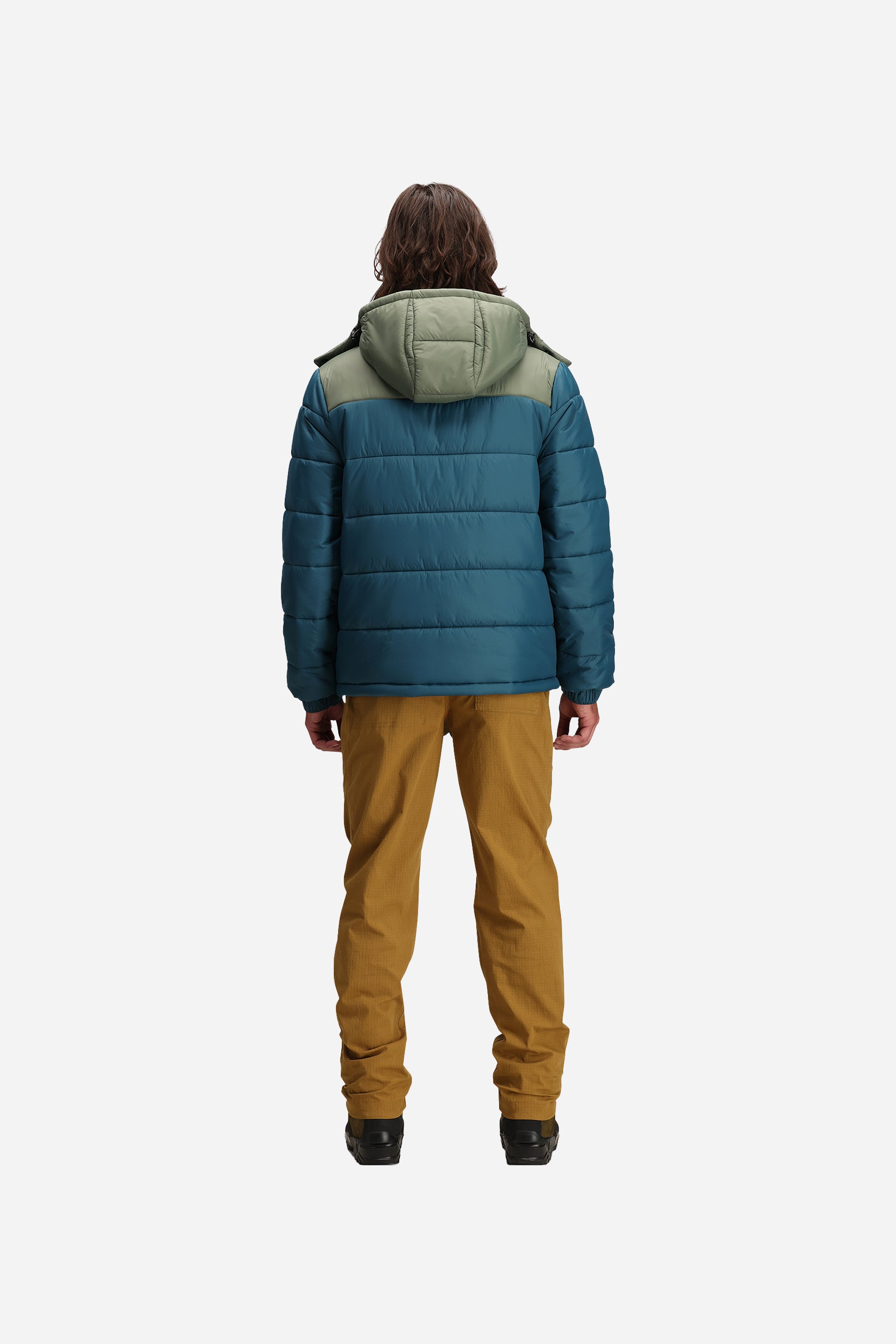 Retro Ridge Puffer Jacket Mens  Pond Blue/Beetle