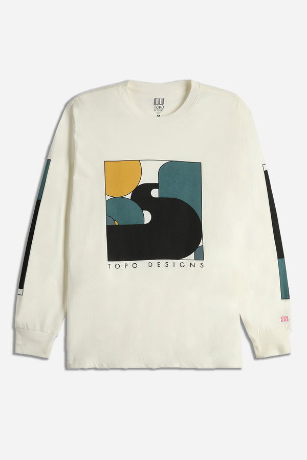 Toposcape Tee L/S M Natural