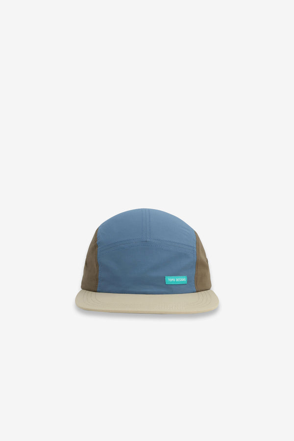 Nylon Camp Hat Stone Blue Block