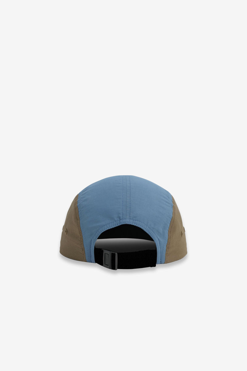 Nylon Camp Hat Stone Blue Block