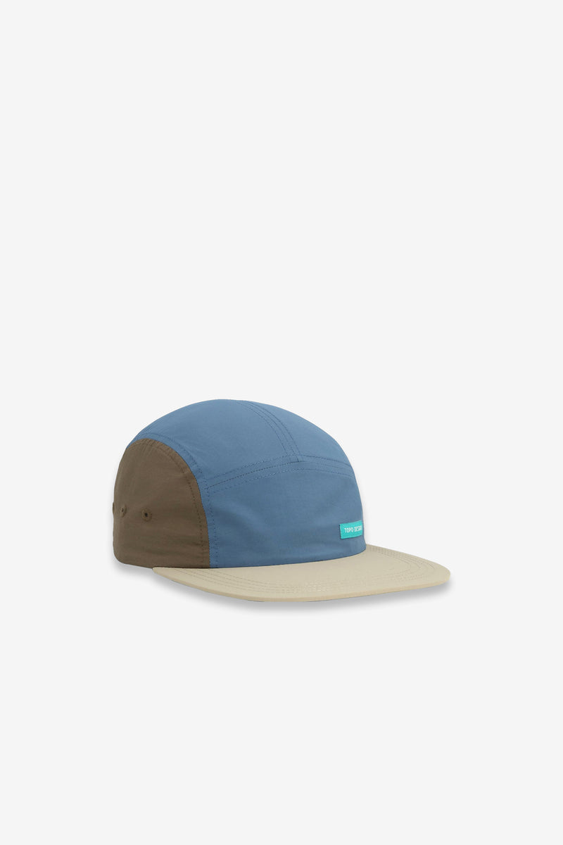 Nylon Camp Hat Stone Blue Block