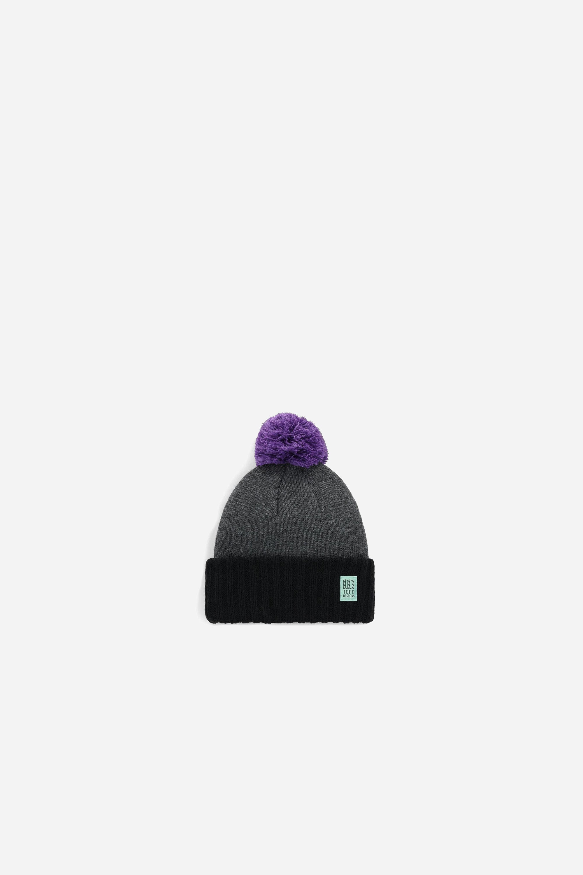 Pompom Beanie Asphalt/Black