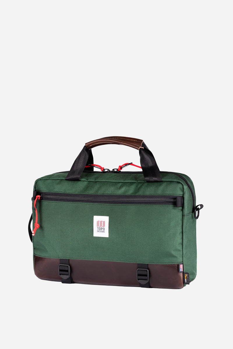 Commuter Briefcase Forest/Brown Leather