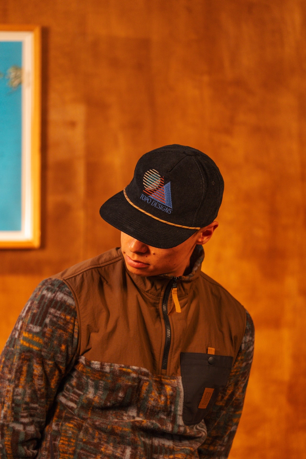 Corduroy Trucker Hat Alpine View Black