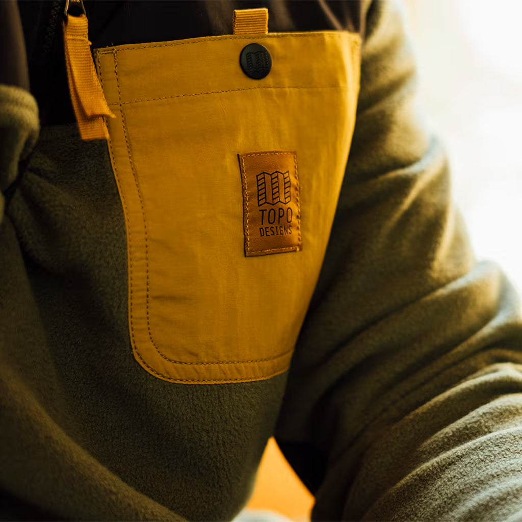 Vista 1/4 Zip Lightweight Fleece Mens Oatmeal/Pond Blue