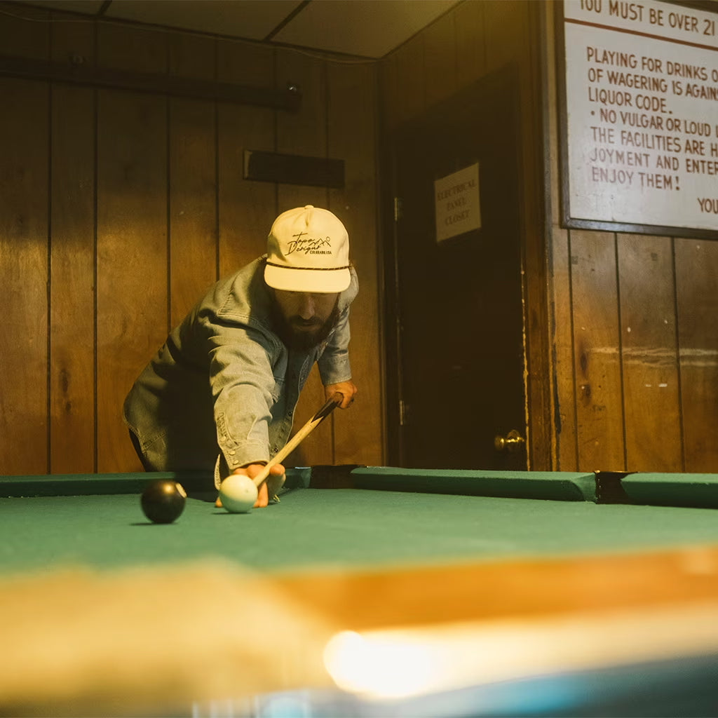 Corduroy Trucker Hat Topo Script Bone White